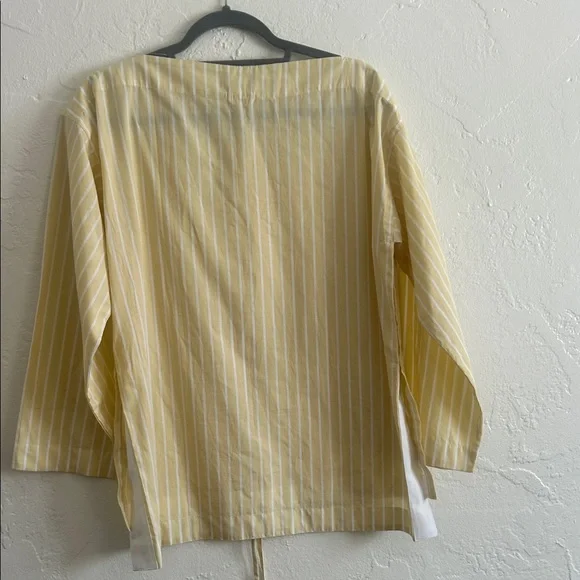 J. Crew Light Yellow and White Ciel Top - Picture 7 of 12